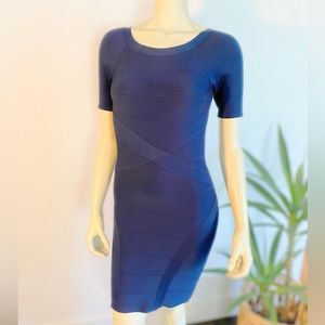 Bebe Navy Blue Bodycon Dress (size M)